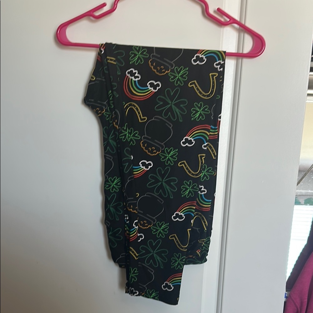 Women's Black Rainbow Print Leggings